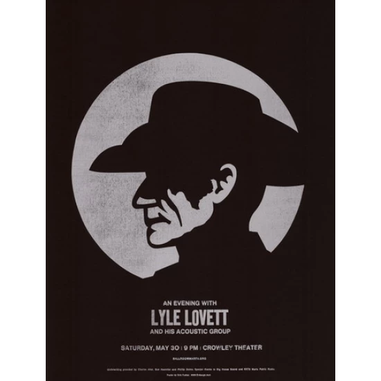 Lyle Lovett Concert Poster by Dirk Fowler (SOLD OUT)