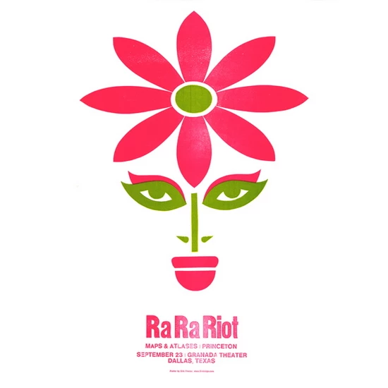 Ra Ra Riot concert poster by Dirk Fowler