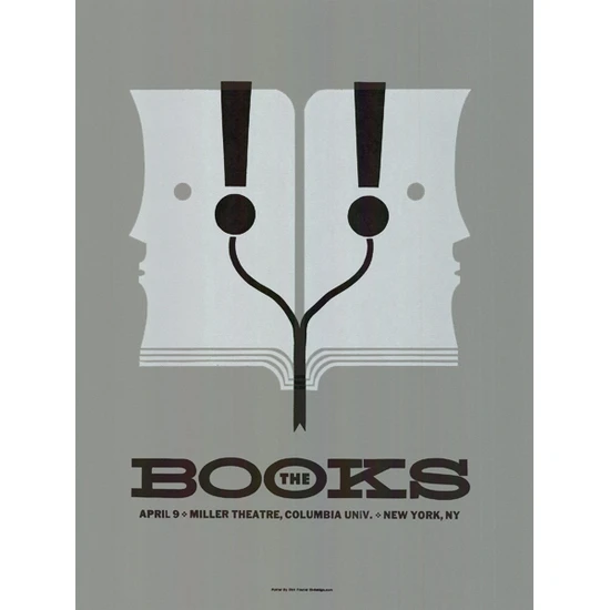 The Books New York concert poster by Dirk Fowler (SOLD OUT)