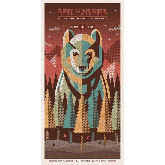 Ben Harper concert poster by DKNG