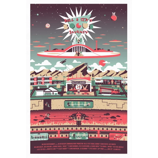 Bill & Ted's Bogus Journey concert poster by DKNG