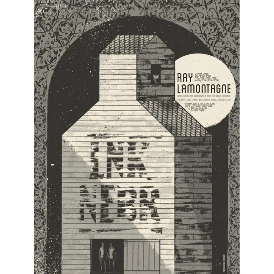 Ray LaMontagne concert poster by Doe Eyed Design