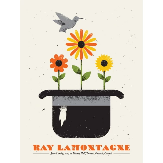 Ray Lamontagne concert poster by Doublenaut