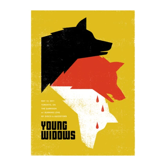 Young Widows concert poster by Doublenaut