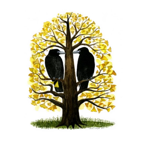 Two Rooks print by Diana Sudyka (SOLD OUT)