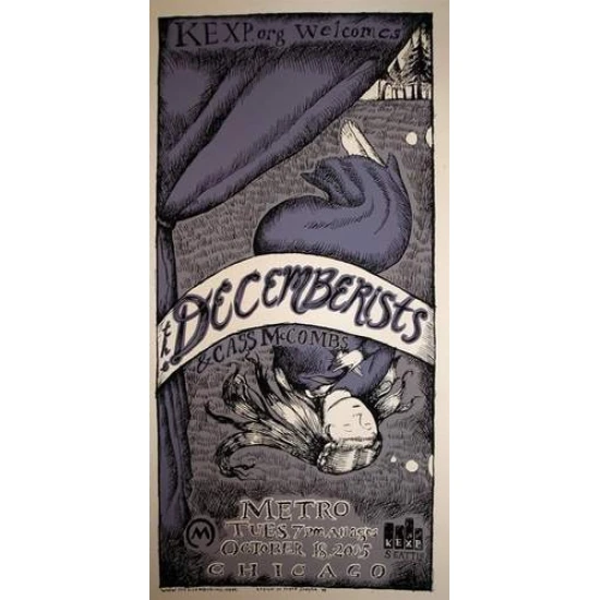 The Decemberists Concert Poster by Diana Sudyka (SOLD OUT)