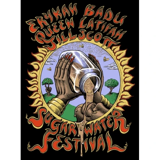 Erykah Badu Sugar Water Festival- Brown Poster by Emek (SOLD OUT)