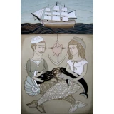 Heart, Hooked, and Anchored print by Evan B. Harris