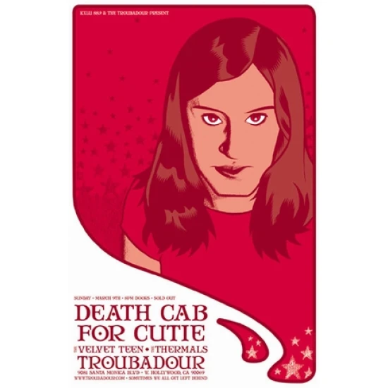 Death Cab for Cutie Concert Poster by Brian Ewing
