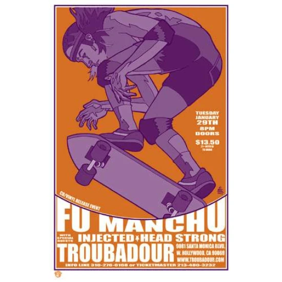 Fu Manchu Concert Poster by Brian Ewing (SOLD OUT)