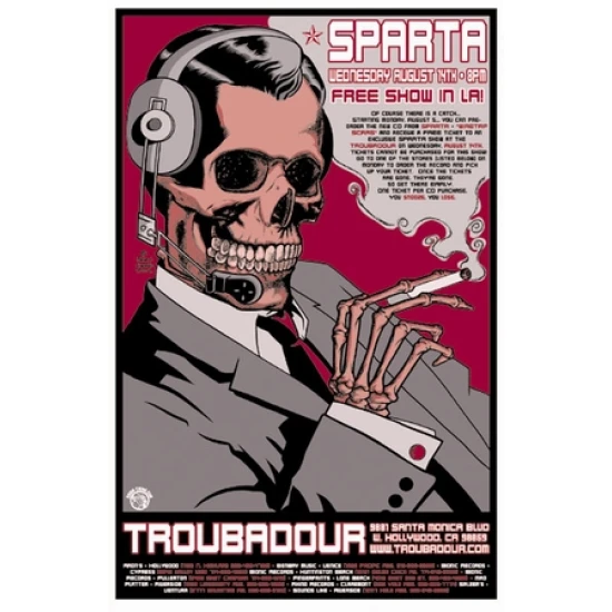 Sparta Concert Poster by Brian Ewing