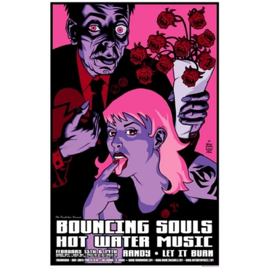 The Bouncing Souls Concert Poster by Brian Ewing