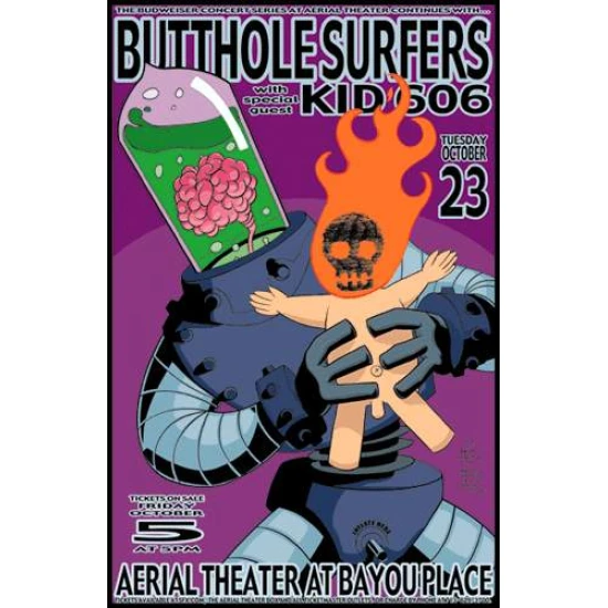 The Butthole Surfers Concert Poster by Brian Ewing (SOLD OUT)