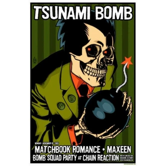 Tsunami Bomb Concert Poster by Brian Ewing (SOLD OUT)