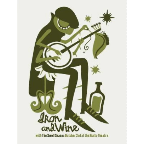 Iron and Wine Concert Poster by Furturtle Printworks (SOLD OUT)