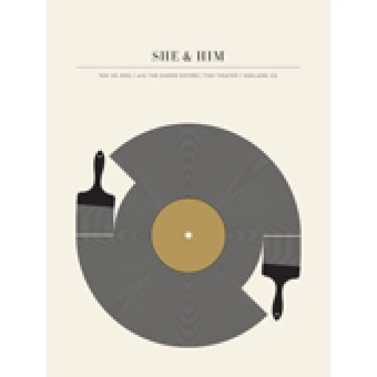 She & Him 2010 concert poster by Jason Munn (SOLD OUT)