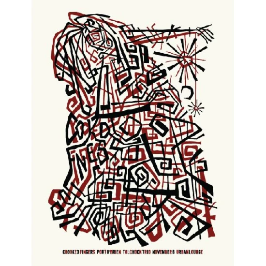 Crooked Fingers Concert Poster by Furturtle Printworks