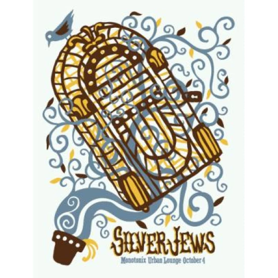 Silver Jews Concert Poster by Furturtle Printworks