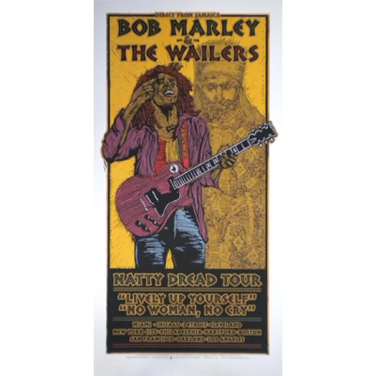 Bob Marley & The Wailers Tour poster by Gary Houston (SOLD OUT)