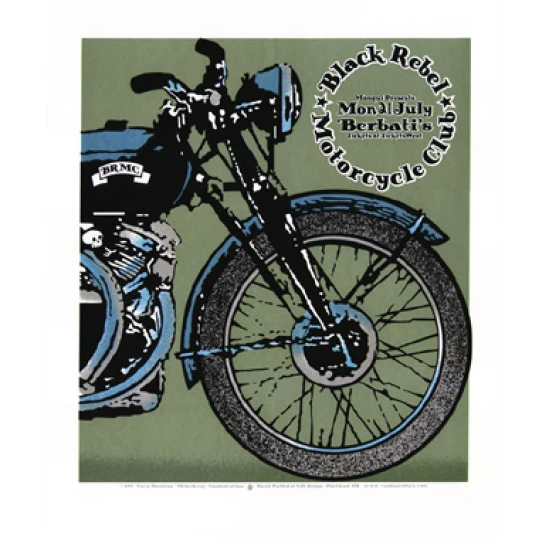 Black Rebel Motorcycle Club Concert Poster by Gary Houston (SOLD OUT)