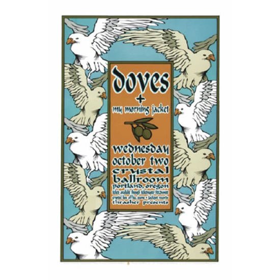The Doves & My Morning Jacket Concert Poster by Gary Houston (SOLD OUT)