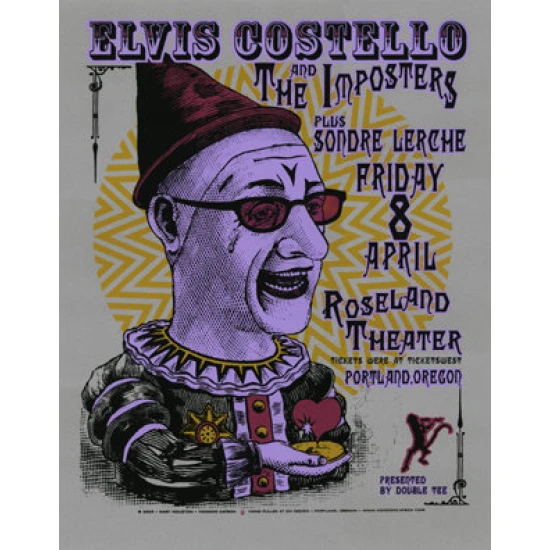 Elvis Costello Concert Poster (Portland 2005) SOLD OUT