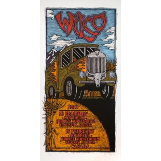 Wilco Calgary concert poster by Gary Houston (SOLD OUT)