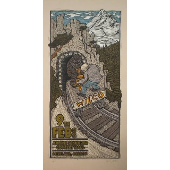 Wilco Portland 2010 concert poster by Gary Houston (SOLD OUT)