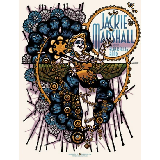 Jackie Marshall Tour Poster by Guy Burwell