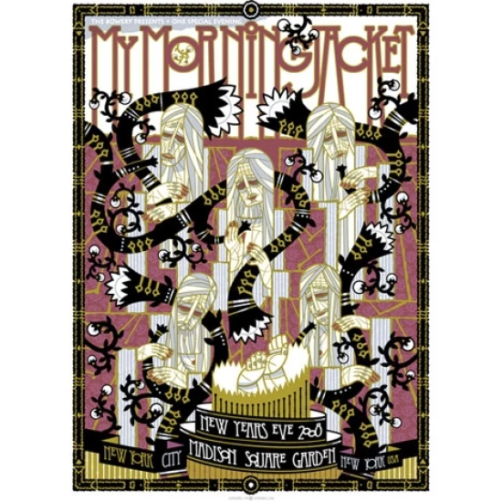 My Morning Jacket NYC 2008 Concert Poster by Guy Burwell (SOLD OUT)