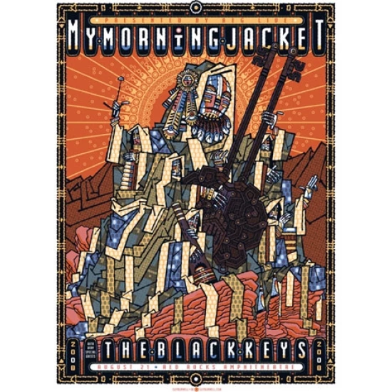 My Morning Jacket Red Rocks Concert Poster by Guy Burwell (SOLD OUT)