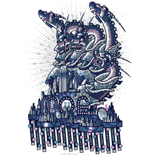 MOE 20th Anniversary Tour poster by Guy Burwell (SOLD OUT)