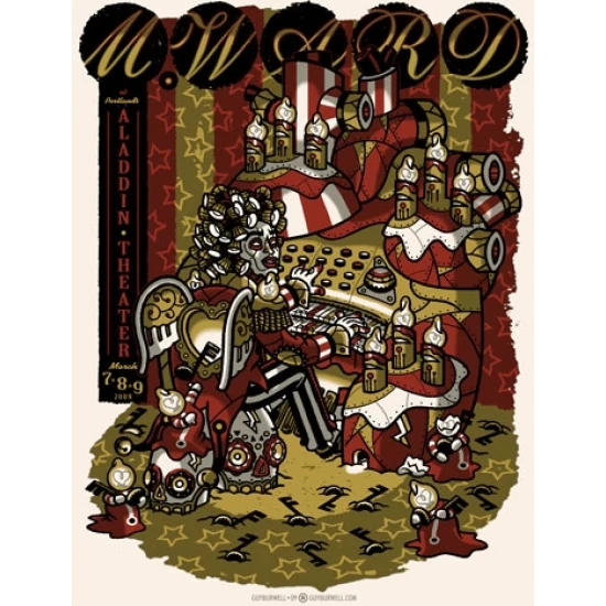 M. Ward 2009 Concert Poster by Guy Burwell (SOLD OUT)