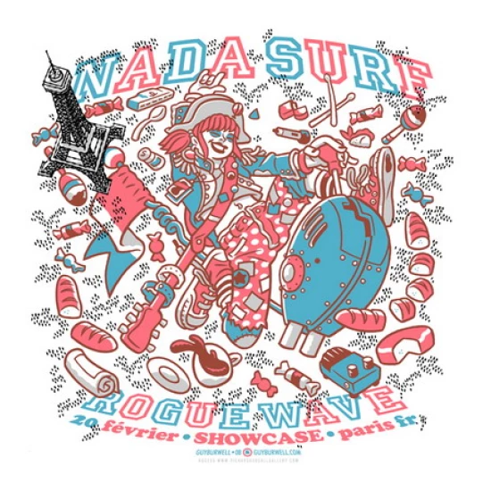 Nada Surf Concert Poster by Guy Burwell