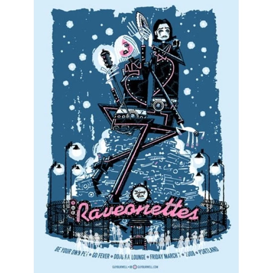 The Raveonettes Concert Poster by Guy Burwell (SOLD OUT)