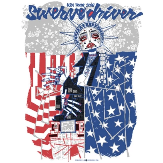 Swervedriver Concert Poster by Guy Burwell