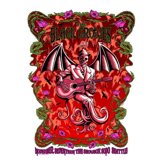 The Black Crowes concert poster by Justin Hampton (SOLD OUT)