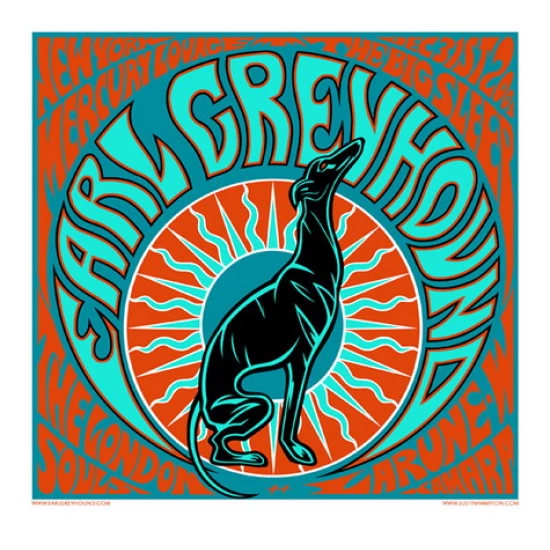 Earl Greyhound Concert Poster by Justin Hampton