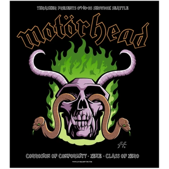 Motorhead Concert Poster by Justin Hampton (SOLD OUT)