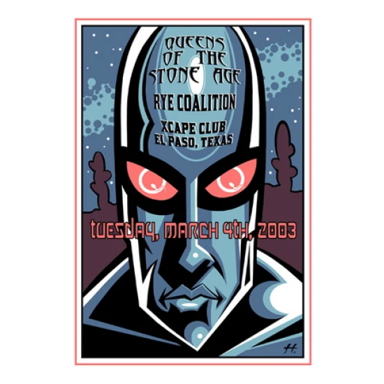 Queens of the Stone Age El Paso Concert Poster by Justin Hampton