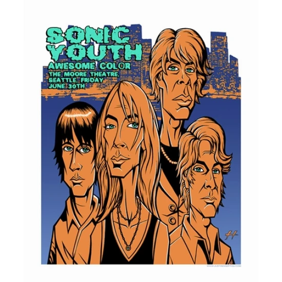 Sonic Youth Concert Poster by Justin Hampton (SOLD OUT)