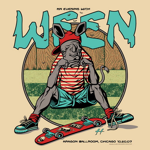 Ween Chicago Concert Poster by Justin Hampton (SOLD OUT) | Poster Cabaret