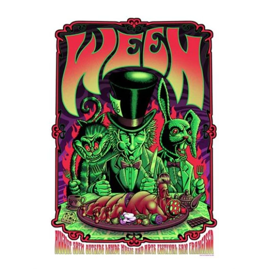 Ween 2009 Concert Poster by Justin Hampton (SOLD OUT)