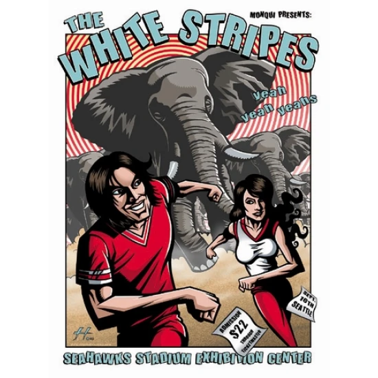 The White Stripes Concert Poster by Justin Hampton