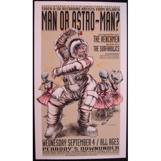 Man or Astroman Poster by Derek Hess (SOLD OUT)