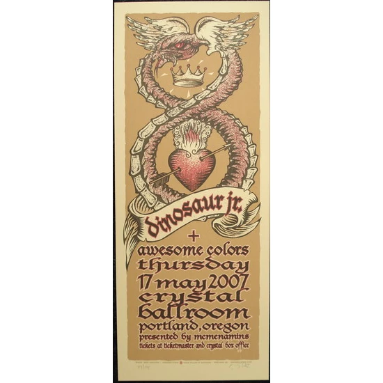 Dinosaur Jr. 2007 Concert Poster by Gary Houston (SOLD OUT)