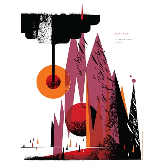 Bon Iver Sasquatch! concert poster by Invisible Creature