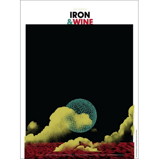 Iron and Wine concert poster by Invisible Creature