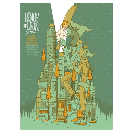 Kings of Leon Seattle Concert Poster by Invisible Creature (SOLD OUT)