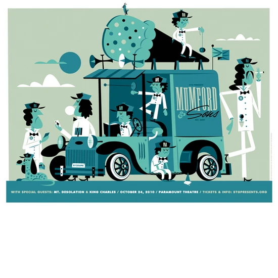 Mumford & Sons concert poster by Invisible Creature (SOLD OUT)